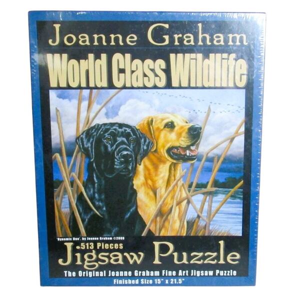 Joanne Graham Jigsaw Puzzle Dynamic Duo Labrador Retrievers 513 Pieces 15x21 ins - Picture 1 of 2